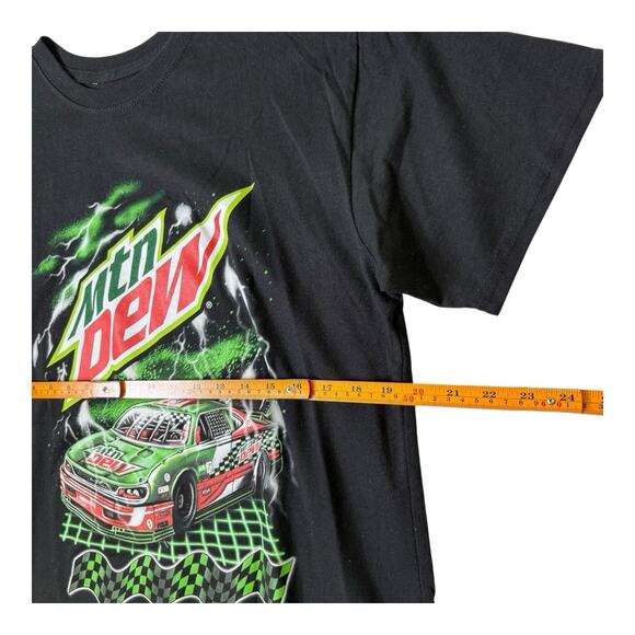 Mountain Dew Racing T-Shirt Men’s XL Black Graphic Tee NASCAR Lightning Car NWOT - Picture 4 of 5